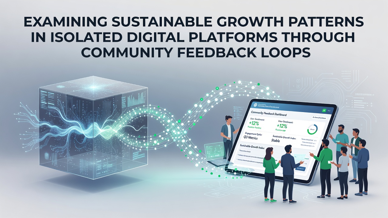 Examining Sustainable Growth Patterns in Isolated Digital Platforms Through Community Feedback Loops