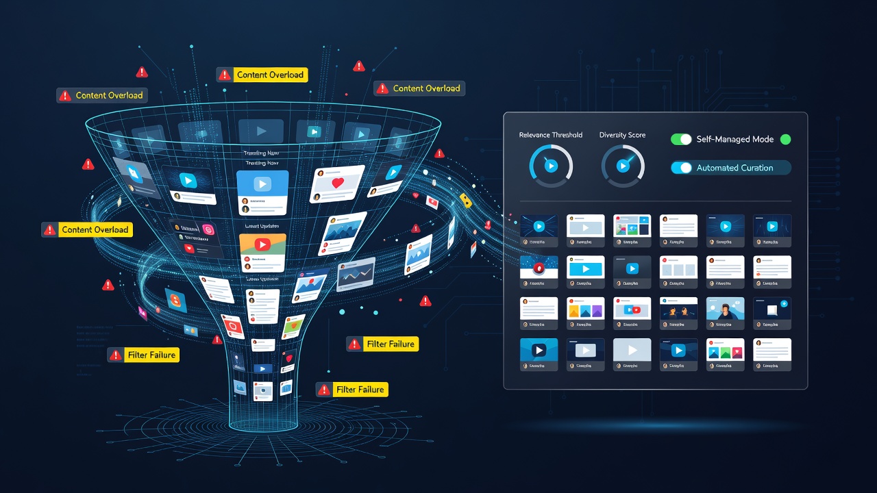 Navigating Content Discovery Challenges in Self-Managed Digital Spaces Through Algorithmic Curation Tools